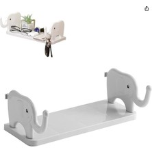 Brentino Fil Desenli Yapışkanlı Çok Amaçlı Duvar Rafı Delmeden Kurulum Banyo Mutfak Çocuk Odası Düzenleyici