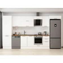 Alvinka 385X222 cm Mbr_c Mdf Mutfak Dolabı Beyaz Beyaz MBB-E80B60S45-2