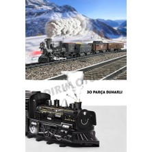 Yıldırım Oyuncak Buharlı Işıklı ve Sesli Pilli Klasik Tren Seti 30 Parça