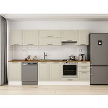 Alvinka 305X210 cm Mbr_c Mutfak Dolabı Beyaz Kumtaşı M-E90S50S45-1