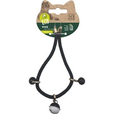 M-Pets Pixie Kedi Boyun Zilli Tasması 0.6 CMX30 cm Siyah
