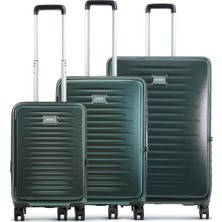 GROUND Fairytale 3'lü Valiz Seti Körüklü Yeşil - 10740