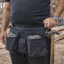 Kalın ve Yumuşak Kot Dört Cepli Kot Keserlik Çivi Önlüğü