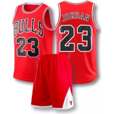 ÇARŞI47 Basketbol Forması Çocuk Kırmızı Şortlu Takım ile Beraber