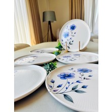 Hooly Home Mor Menekşe 6 Adet 25 cm Büyük Servis Tabağı