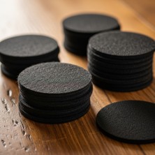 Grand Fine Art 100 Adet Siyah Keçe Bardak Altlığı 9,5 cm Çap