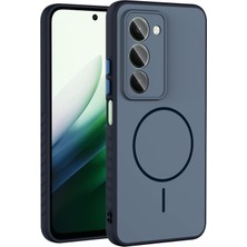 Paladyum Case Redmi 15 Uyumlu M-Safe Şarj Özellikli Lacivert Tea Kapak