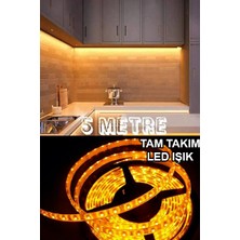 Atlantis Mutfak Dolabı Tezgah Üstü Için 5 Metre Şerit LED Işık Adaptörlü Tak Çalıştır