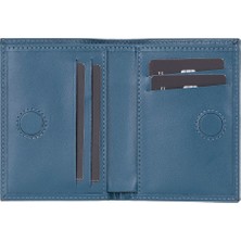 Gp Iguana Nigra Hakiki Deri, El Yapımı Cüzdan Gölgeli Mavi