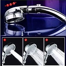 Karokstore 3 Fonksiyonlu Stoplu Tasarruflu Krom Mafsallı Örgülü Duş Seti