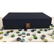 Karokstore Çok Amaçlı Takı Deri Kaplamalı Kutu Lacivert