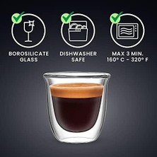 Karokstore - Firenze Çift Duvarlı Cam Bardak 80ML 2'li Set