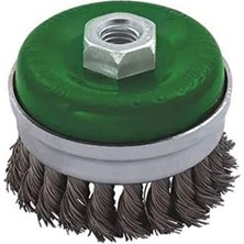 Karokstore T 27708/100 Telli Kuşaklı Çanak Fırça, Gri/yeşil, 100 mm