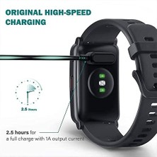 Karokstore Fit ile Uyumlu Akıllı Saat Için Manyetik USB Şarj Kablosu Fit ile Uyumlu Kablo Siyah