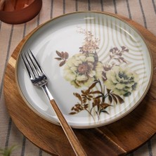 Karokstore Porselen 6 Kişilik 19 cm Pasta Takımı Nostalji