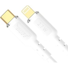 Karokstore BL67 Pd 27W Type-C To Lightning 3.0A 1.2m Data ve Şarj Kablosu (Beyaz)