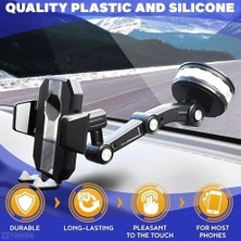 Karokstore Araba Tır ve Kamyon Uyumlu Katlanır Araç Içi Telefon Tutucusu Mekanizmalı Dönebilir Başlık ve Dönebilir Tabanlı Uzun Hareket Özgürlüğü Sağlayan Cam, Konsola Sabitlenir Vakum ve Yapışkan Araç Tutucusu