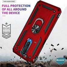 Karokstore K30 Için Kılıf Military Ring Holder Siyah [ K30 ile Uyumlu Kılıf - Siyah]