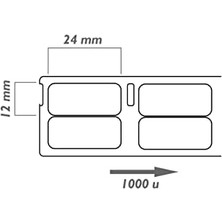 Karokstore S0722530, Lw Çok Amaçlı Etiket, (25X13 Mm) 1000 Etiket/paket - (11353)