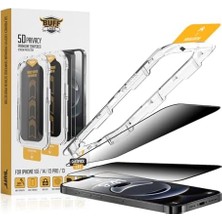 Karokstore Buff 16 Serisi ile Uyumlu 5d Privacy Easyfit 2 Adet Kolay Uygulama Aparatlı Ekran Koruyucu Temperli Cam Hayalet Ekran (16E)