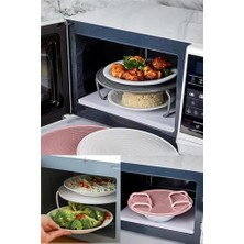 Karokstore Pratik Katlanabilir Buzdolabı ve Mikrodalga Rafı Ayaklı Dayanıklı Düzenleyici Raf Beyaz