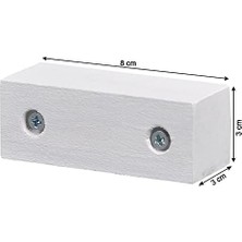 Karokstore Masa Mobilya Koltuk Ayak Yükseltici Ağaç Takoz 4'lü Set Boy 3 cm En 8 cm Beyaz