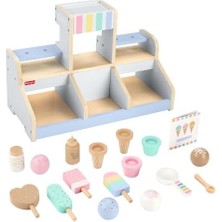 Karokstore Ahşap Dondurma Dükkanı Okul Öncesi Çağdaki Çocuklar Için 18 Ahşap Parçadan Oluşan Ahşap Dondurma Dükkanı Seti HXV21