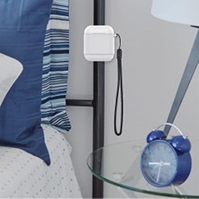 Karokstore Airpods Kılıf 1 2 3 Pro 1 2 Uyumlu Manyetik Silikon Ince Esneyen Kaymaz Darbe Emici Koruyucu Kapak Gizli Neon Mıknatıs 3m Disk ve 20CM El Ipi Hediyeli Beyaz