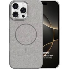 Karokstore 14 Pro Kılıf Magleather Pro Gri [ 14 Pro ile Uyumlu Kılıf - Gri]