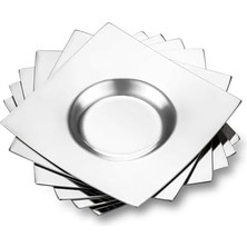 Karokstore Juno 6'lı Çelik Çay Tabağı