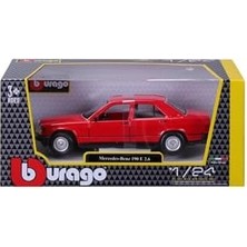 Karokstore Bburago 190E (1987): 1:24 Ölçeğinde Model Araba, Hareketli Kapılar, Mavi (18-21103B)
