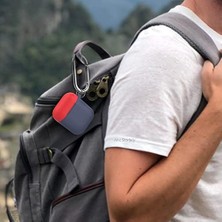 Karokstore Airpods 1. ve 2. Nesil Uyumlu Silikon Kılıf – Darbeye Dayanıklı Koruyucu Kılıf, Metal Anahtarlık Halkalı (Karabinalı), Kablosuz Şarja Uyumlu, Toza Karşı Koruyucu Lacivert Mavi