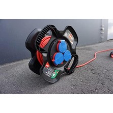 Karokstore Kauçuk Kablo Makarası X-Gum IP44 / Kauçuk Şantiye Için Kablo Makarası (10 M, Dış Mekanda Sürekli Kullanım, Özel Kauçuk Karışımı, Almanya'da Üretilmiştir)