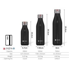 Karokstore Les Artistes Paris A-6522 Bottle Up Içecek Şişesi, Paslanmaz Çelik, 500 Mililitre, Blanc Et Vert