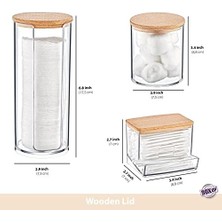 Karokstore Ahşap Kapak 3 Lü Akrilik Organizer Set