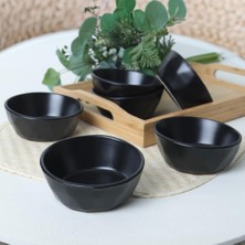 Karokstore Mat Siyah Kristal Çerezlik/sosluk 12 cm 6 Adet 956