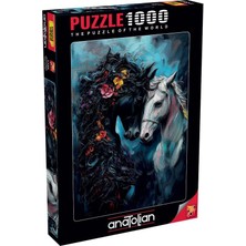 Karokstore Puzzle - Siyah BEYAZ,1000 Parça Puzzle, #1199