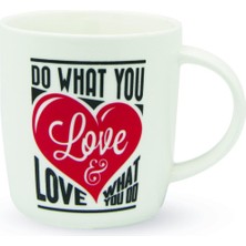 Karokstore Buongiorno Aphorism Fincan, Seramik China, Beyaz, Çap 9 cm