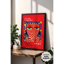 Persona Istanbul Yayoi Kusama "puantiyeli Portre" - Japon Pop Art Modern Sanat Posteri (Çerçevesiz)
