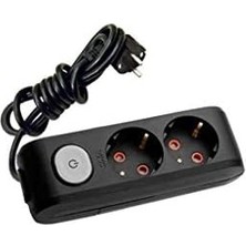 Karokstore Multi Let 2 Li Siyah Anahtarlı Çocuk Korumalı Grup Priz 3 mt