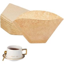 Karokstore Kahve Filtreleri, 200 Adet 1-4 Fincan Beyazlatılmamış Doğal Kağıt Konik Kahve Filtresi, Küçük Boy Kahve Filtresi, Pour Over Kahve Dripper ve Kahve Makineleri Için (Ahşap Rengi)