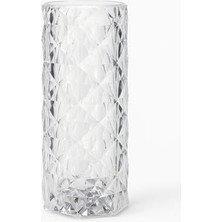 Karokstore LED Masa Lambası Dokunmatik Sensörlü USB Şarjlı Kristal Tasarım Renk Değiştiren Dekoratif Gece Lambası Yatak Odası Salon Ofis Aydınlatma