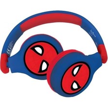 Karokstore Spiderman 2-In-1 Bluetooth Kids Headset, Kablosuz, Kablolu, Limited, Foldable, Ayarlanabilir, /boy, Red/blue, HPBT010SP