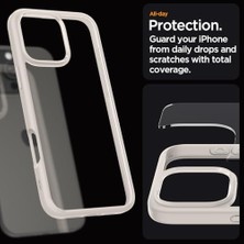 Karokstore 16 Pro Max ile Uyumlu Ince Kılıf Ultra Hybrid Sararma Karşıtı Duraclear Hava Kanalı Teknolojisi Askeri Sınıf Koruma Natural Titanium Şeffaf Kapak - ACS08385