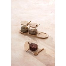 Karokstore Lia 3'lü Borosilikat Baharat Seti
