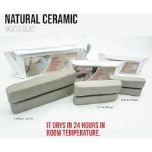 Karokstore Seramik Kil Hamuru, Beyaz 1000 Gr(1 Kg) Fırınlamaya Gerek Olmayan Güzel Sanatlar Figür Heykel Modelleme Oyun ve Sınıfları Için Toksik Olmayan Doğal Kil