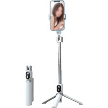 Karokstore P60 Plus Çok Fonksiyonlu Kumandalı ve Selfie Çubuğu Selfi Çubuğu Beyaz