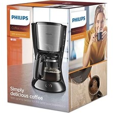 Karokstore Daily Filtre Kahve Makinesi - Aroma Twister, Otomatik Kapanma, Damlama Önleyici, 1.2l Cam Sürahi, Bulaşık Makinesinde Yıkanabilir Parçalar, Kompakt - Siyah & Metal (HD7462/20)