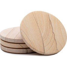 Karokstore Marka - Çöl Kum Altlığı, Çok Renkli Tamamen Doğal Kumtaşı - Değişen Desenlere Sahip Dayanıklı Taş, Her Bardak Altlığı Orijinal 10 cm Yuvarlak