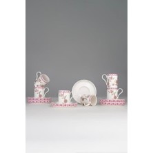 Karokstore Porselen Desire 12 Parça 6 Kişilik Kahve Takımı Chirpy